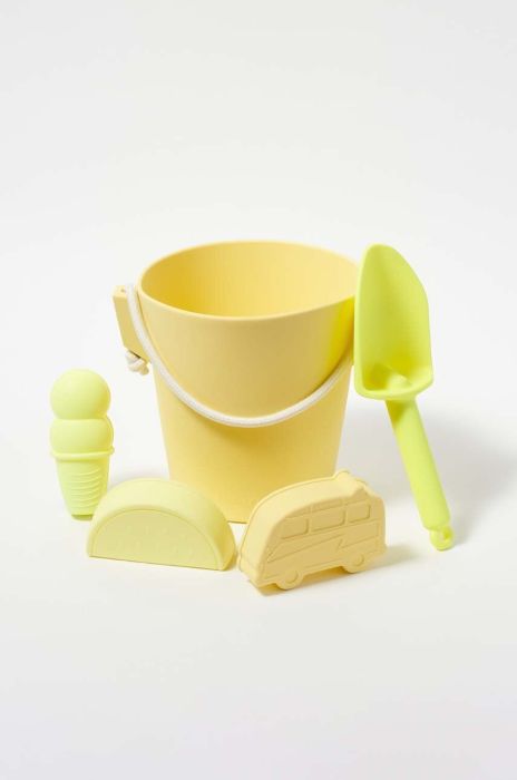 Набір іграшок для пісочниці SunnyLife Silicone Bucket & Spade Set 5-pack колір жовтий Набір іграшок для пісочниці SunnyLife Silicone Bucket & Spade Set 5-pack колір жовтий
