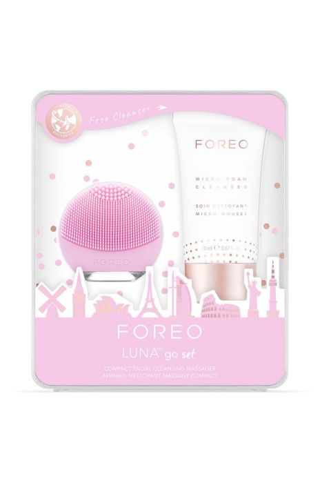 Набір для догляду за шкірою обличчя FOREO Set LUNA go Pearl Pink колір рожевий Набір для догляду за шкірою обличчя FOREO Set LUNA go Pearl Pink колір рожевий