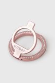 Тримач для телефону з кільцем для пальця Guess колір рожевий Тримач для телефону з кільцем для пальця Guess колір рожевий