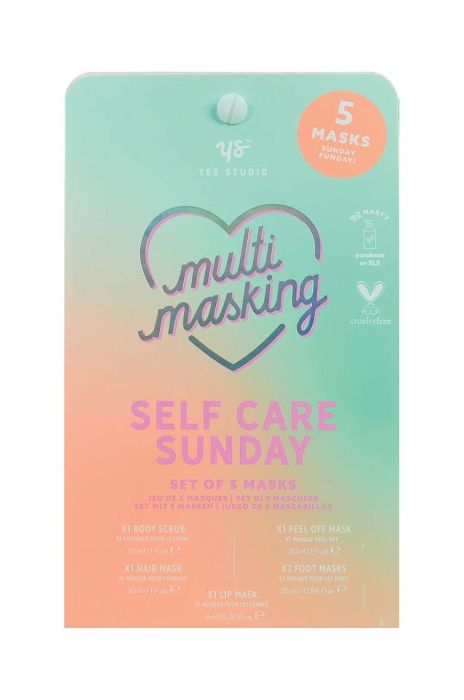 Набір масок Yes Studio Self Care Sunday Set 5-pack колір барвистий Набір масок Yes Studio Self Care Sunday Set 5-pack колір барвистий