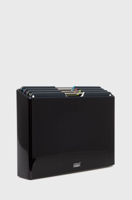 Joseph Joseph Набір обробних дощок в органайзері Carbon Folio Steel (4-pack) колір чорний Joseph Joseph Набір обробних дощок в органайзері Carbon Folio Steel (4-pack) колір чорний
