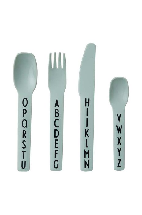 Набір дитячих столових приборів Design Letters Kids cutlery 4-pack колір зелений (2868674) Набір дитячих столових приборів Design Letters Kids cutlery 4-pack колір зелений (2868674)