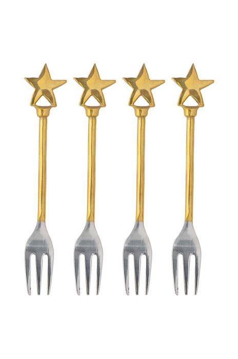 Набір десертних виделок Bloomingville 4-pack колір барвистий Набір десертних виделок Bloomingville 4-pack колір барвистий