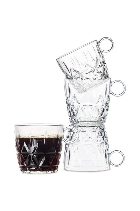 Набір чашок Sagaform Picknick Juni 4-pack колір прозорий Набір чашок Sagaform Picknick Juni 4-pack колір прозорий