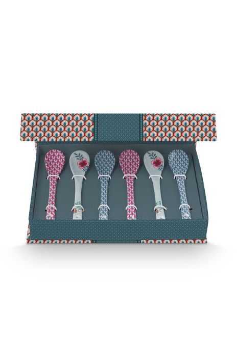 Набір чайних ложок Pip Studio Oriental Flower Festival 6-pack колір барвистий Набір чайних ложок Pip Studio Oriental Flower Festival 6-pack колір барвистий