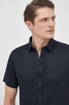 Сорочка Armani Exchange чоловіча колір синій slim класичний комір (2147376) Сорочка Armani Exchange чоловіча колір синій slim класичний комір (2147376)