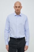 Бавовняна сорочка Seidensticker чоловіча regular колір блакитний Бавовняна сорочка Seidensticker чоловіча regular колір блакитний