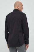 Бавовняна сорочка Seidensticker чоловіча колір чорний slim