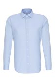 Бавовняна сорочка Seidensticker чоловіча slim класичний комір колір блакитний (2978646) Бавовняна сорочка Seidensticker чоловіча slim класичний комір колір блакитний (2978646)