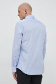Бавовняна сорочка Seidensticker чоловіча slim класичний комір колір блакитний (2978960)
