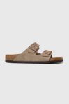 Замшеві шльопанці Birkenstock Arizona чоловічі колір сірий 51461.TAUP-TAUPE Замшеві шльопанці Birkenstock Arizona чоловічі колір сірий 51461.TAUP-TAUPE