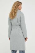 Вовняне пальто 2NDDAY Livia колір сірий перехідне двобортне