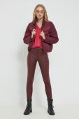 Куртка Noisy May жіноча колір бордовий зимова Куртка Noisy May жіноча колір бордовий зимова