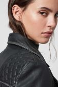 Шкіряна куртка AllSaints жіноча колір чорний перехідна (2828809) Шкіряна куртка AllSaints жіноча колір чорний перехідна (2828809)