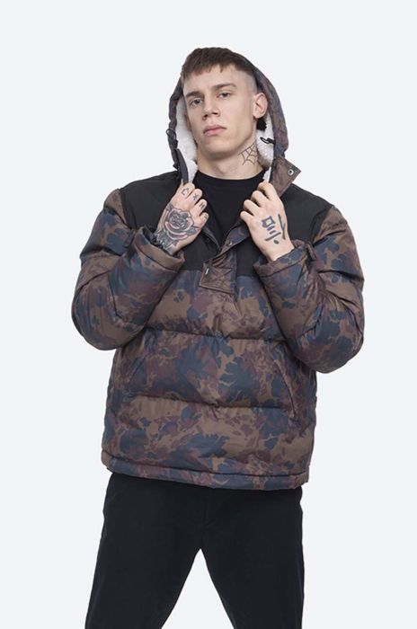 Пухова куртка Wood Wood чоловіча колір коричневий зимова 12035909.1223-KHAKIAO Пухова куртка Wood Wood чоловіча колір коричневий зимова 12035909.1223-KHAKIAO