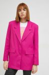 Піджак Noisy May колір рожевий однобортний однотонна Піджак Noisy May колір рожевий однобортний однотонна