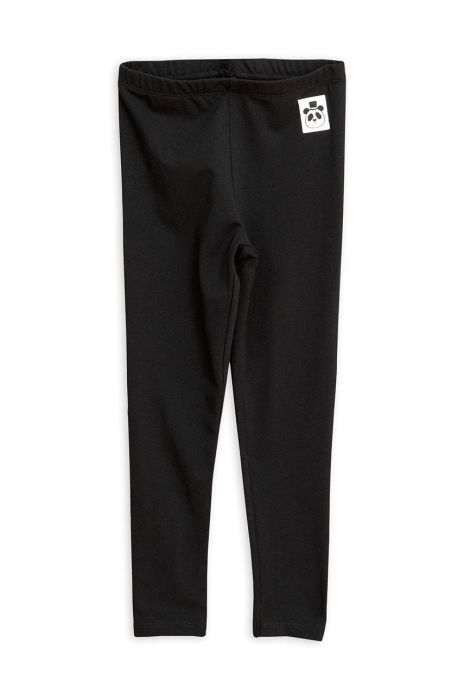 Дитячі легінси Mini Rodini колір чорний однотонні Дитячі легінси Mini Rodini колір чорний однотонні