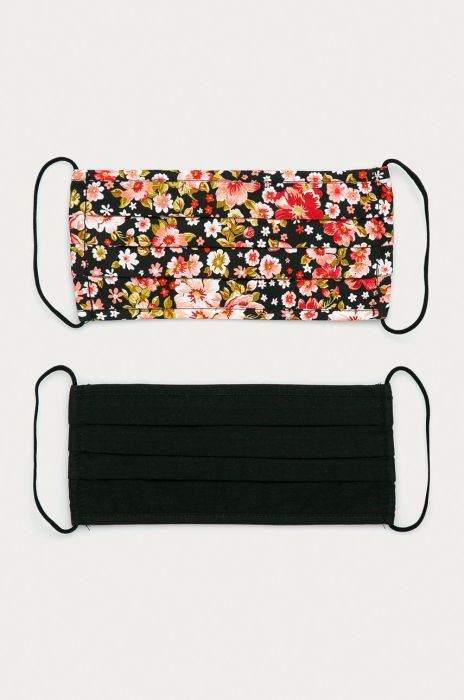 Pieces - Захисна маска (2-pack) колір чорний (1351470) Pieces - Захисна маска (2-pack) колір чорний (1351470)