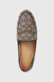 Мокасини Coach Hanna Textured Jacquard Hanna жіночі колір коричневий на плоскому ходу CC888