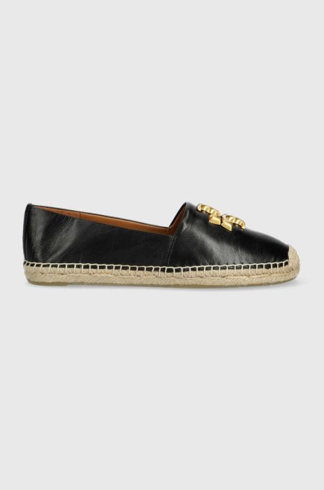 Шкіряні еспадрилі Tory Burch Eleanor Espadrille колір чорний 86567 Шкіряні еспадрилі Tory Burch Eleanor Espadrille колір чорний 86567