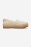 Еспадрилі Toms DARK NATURAL колір бежевий на платформі Еспадрилі Toms DARK NATURAL колір бежевий на платформі