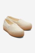 Еспадрилі Toms DARK NATURAL колір бежевий на платформі