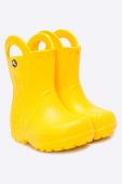 Crocs - Дитячі гумові чоботи Handle Rain колір жовтий Crocs - Дитячі гумові чоботи Handle Rain колір жовтий