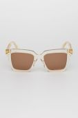 Сонцезахисні окуляри Bottega Veneta жіночі колір бежевий Сонцезахисні окуляри Bottega Veneta жіночі колір бежевий