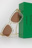 Сонцезахисні окуляри Bottega Veneta жіночі колір бежевий Сонцезахисні окуляри Bottega Veneta жіночі колір бежевий