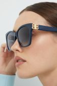 Сонцезахисні окуляри Balenciaga жіночі колір синій Сонцезахисні окуляри Balenciaga жіночі колір синій