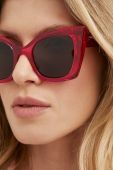 Сонцезахисні окуляри Saint Laurent жіночі колір рожевий