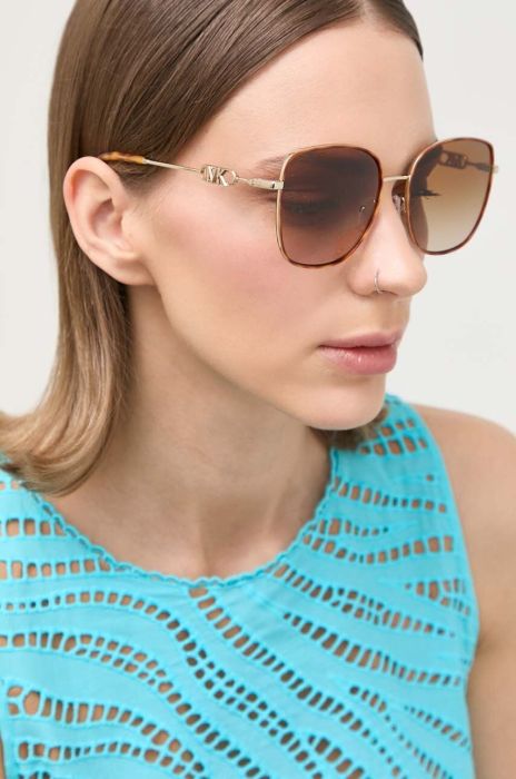 Сонцезахисні окуляри Michael Kors жіночі колір червоний Сонцезахисні окуляри Michael Kors жіночі колір червоний