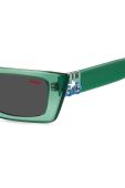Сонцезахисні окуляри HUGO жіночі колір зелений Сонцезахисні окуляри HUGO жіночі колір зелений