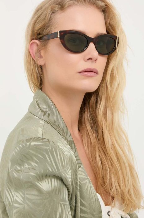 Сонцезахисні окуляри Saint Laurent жіночі колір коричневий (3204390) Сонцезахисні окуляри Saint Laurent жіночі колір коричневий (3204390)