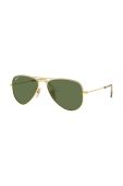 Дитячі сонцезахисні окуляри Ray-Ban Junior Aviator колір зелений 0RJ9506S-Polarized Дитячі сонцезахисні окуляри Ray-Ban Junior Aviator колір зелений 0RJ9506S-Polarized