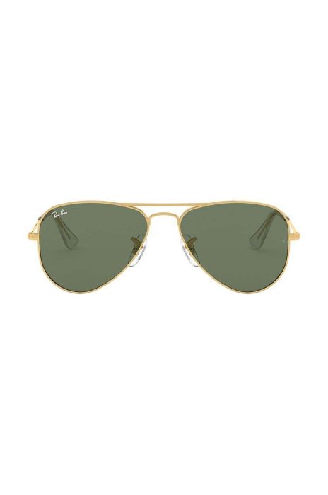 Дитячі сонцезахисні окуляри Ray-Ban Junior Aviator колір зелений 0RJ9506S