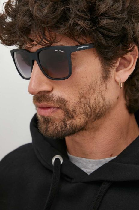Сонцезахисні окуляри Armani Exchange чоловічі колір чорний (1840418) Сонцезахисні окуляри Armani Exchange чоловічі колір чорний (1840418)
