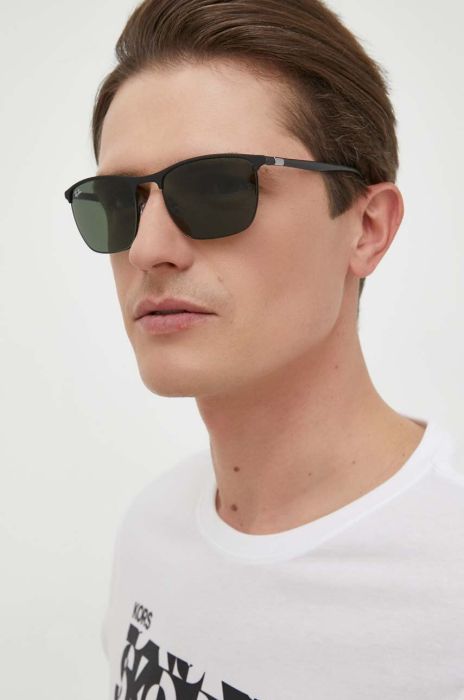 Сонцезахисні окуляри Ray-Ban чоловічі колір чорний (2283585) Сонцезахисні окуляри Ray-Ban чоловічі колір чорний (2283585)