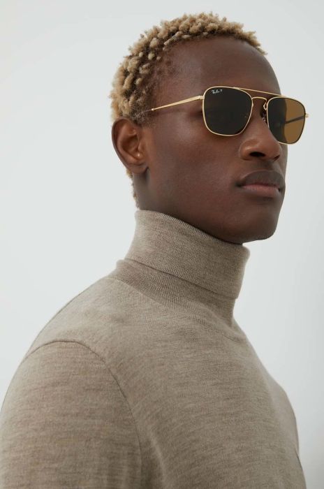 Сонцезахисні окуляри Ray-Ban чоловічі колір золотий (2795749) Сонцезахисні окуляри Ray-Ban чоловічі колір золотий (2795749)