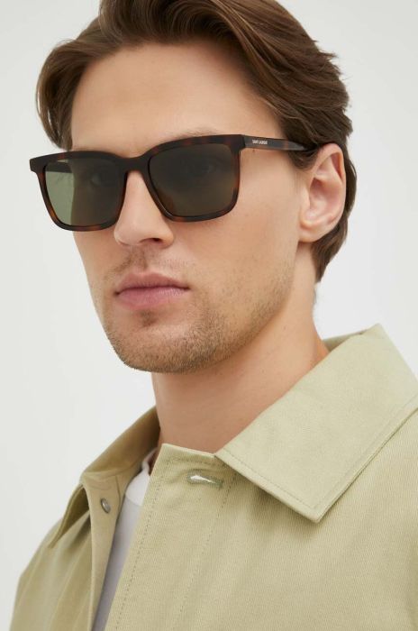 Сонцезахисні окуляри Saint Laurent чоловічі колір коричневий (3204405) Сонцезахисні окуляри Saint Laurent чоловічі колір коричневий (3204405)