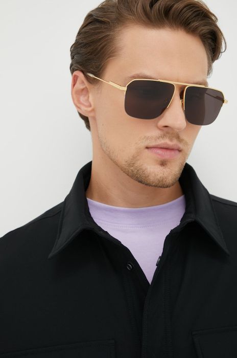 Сонцезахисні окуляри Bottega Veneta колір золотий Сонцезахисні окуляри Bottega Veneta колір золотий