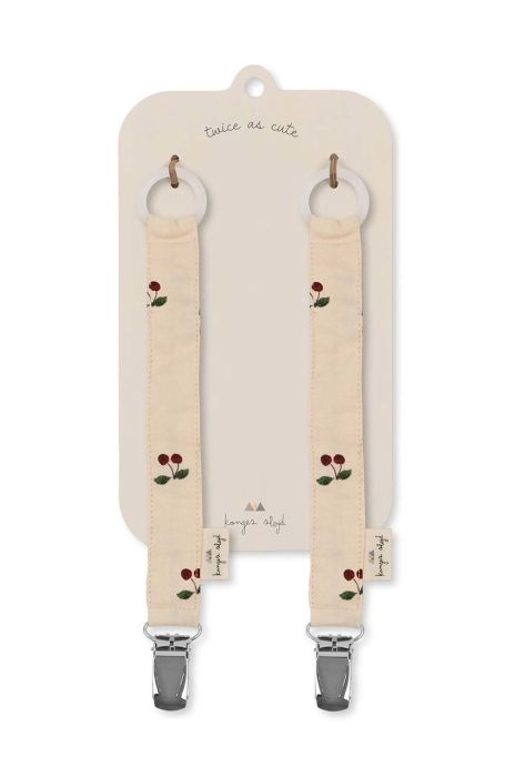 Підвіска для пустушки Konges Sl?jd 2-pack колір рожевий Підвіска для пустушки Konges Sl?jd 2-pack колір рожевий