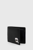 Шкіряний гаманець Karl Lagerfeld чоловічий колір чорний (3111844)