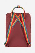 Рюкзак Fjallraven Kanken Rainbow колір червоний великий з аплікацією F23620.326.907-326