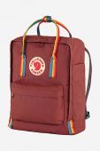 Рюкзак Fjallraven Kanken Rainbow колір червоний великий з аплікацією F23620.326.907-326