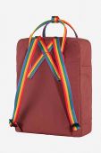Рюкзак Fjallraven Kanken Rainbow колір червоний великий з аплікацією F23620.326.907-326