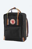 Рюкзак Fjallraven Kanken Rainbow колір чорний великий з аплікацією F23620.550.907-550 Рюкзак Fjallraven Kanken Rainbow колір чорний великий з аплікацією F23620.550.907-550