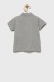 Дитяче бавовняне поло United Colors of Benetton колір сірий однотонний (2531132)