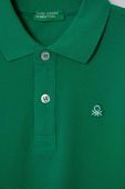 Дитячий бавовняний лонгслів United Colors of Benetton колір зелений однотонний (3406656) Дитячий бавовняний лонгслів United Colors of Benetton колір зелений однотонний (3406656)