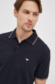Поло Emporio Armani чоловічий колір синій однотонний